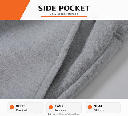 FITROX Men’s Tech Fleece Tracksuit Set – Pullover Hoodie & Joggers – Slim Fit – S-XL Light Grey Hoodie Black Hoodie Charcoal Grey Hoodie & Joggers Size UK 3-8