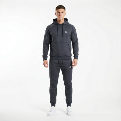 FITROX Men’s Tech Fleece Tracksuit Set – Pullover Hoodie & Joggers – Slim Fit – S-XL Light Grey Hoodie Black Hoodie Charcoal Grey Hoodie & Joggers Size UK 3-8