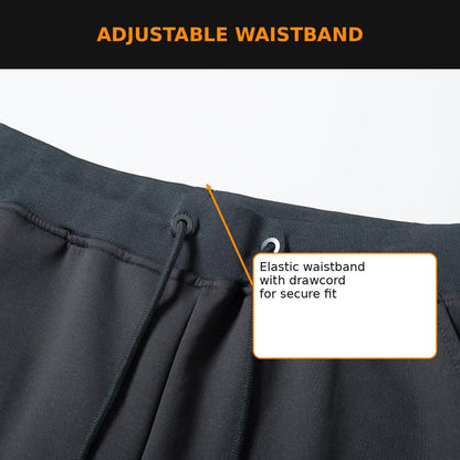 FITROX Men’s Tech Fleece Tracksuit Set – Men’s Polyester Tracksuit Set – Crew Neck Sweatshirt & Joggers – Zip Pocket Detail – S–XL