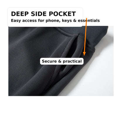 FITROX Men’s Tech Fleece Tracksuit Set – Men’s Polyester Tracksuit Set – Crew Neck Sweatshirt & Joggers – Zip Pocket Detail – S–XL